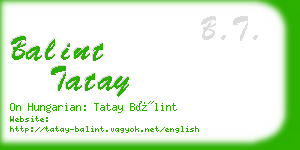 balint tatay business card